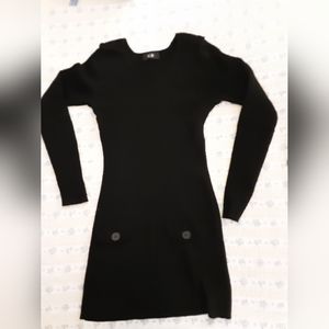AGB Black Sweater Shirt Dress